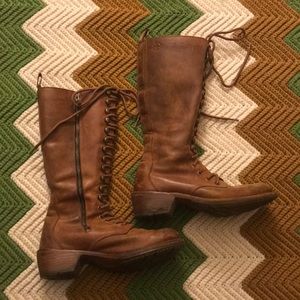 Doctor Martens brown leather tall boots